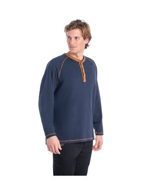 Men's Recluse Raglan Henley Long Sleeve Shirt Size LT Brand New